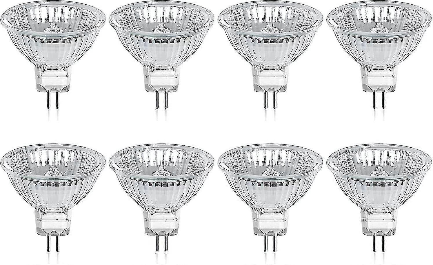 Gu5.3 Mr16 35w 12v 2800k Warmweiße Halogenlampe, Dimmbar, 400 Lm, 2-pin-sockel, Glas, 8er-packung