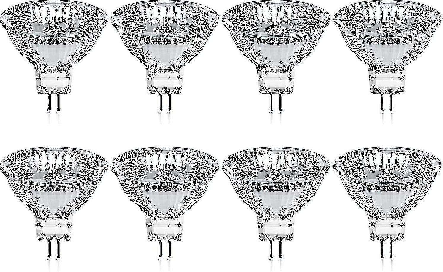 8er-pack Gu5.3 Mr16 35w 12v Dimmbare Halogenlampen – Warmweiß 2800k, 400 Lumen, Glasdiffusor Jz-yuyu