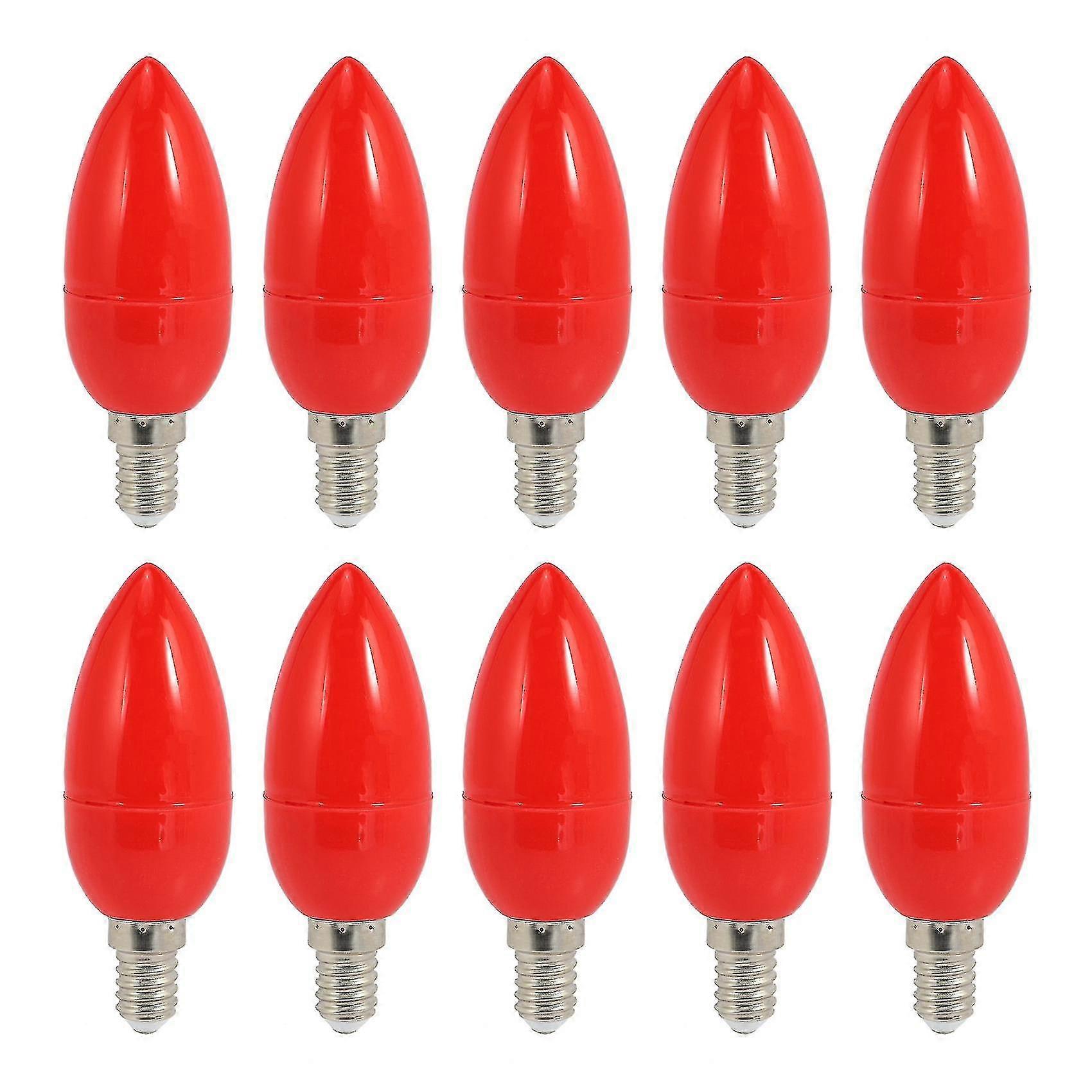 10er-packung Rote E14-led-lampen Für Himmlisches Licht Und Energieeinsparung