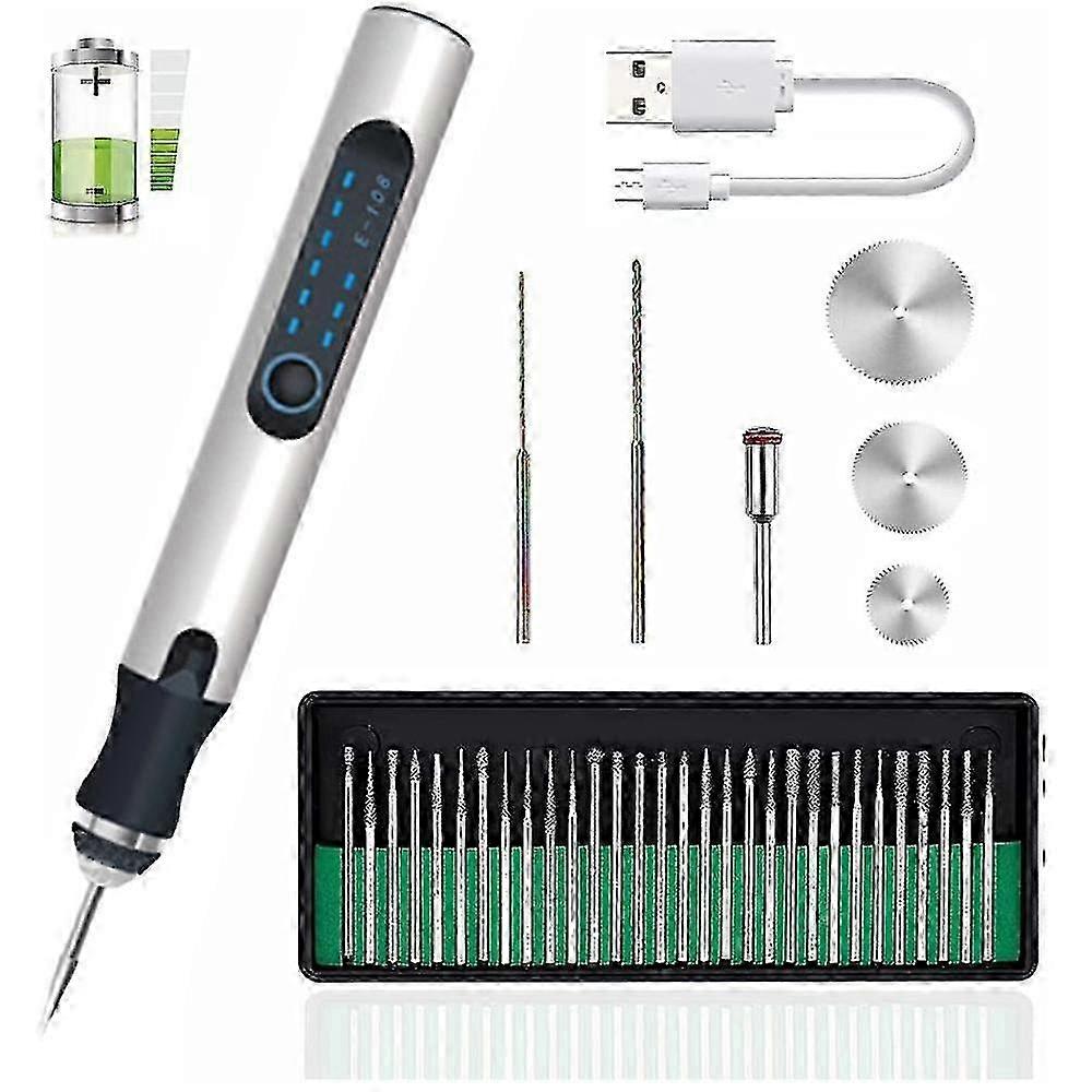 Wiederaufladbarer Usb-gravierstift Für Schmuck, Glas, Holz, Metall, Stein Und Kunststoff