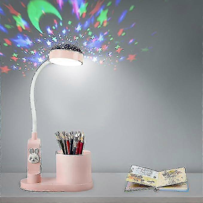 Wiederaufladbare Led-schreibtischlampe Für Kinder Mit Automatischem Farbwechsel Und Einstellbarer Helligkeit Zum Lernen