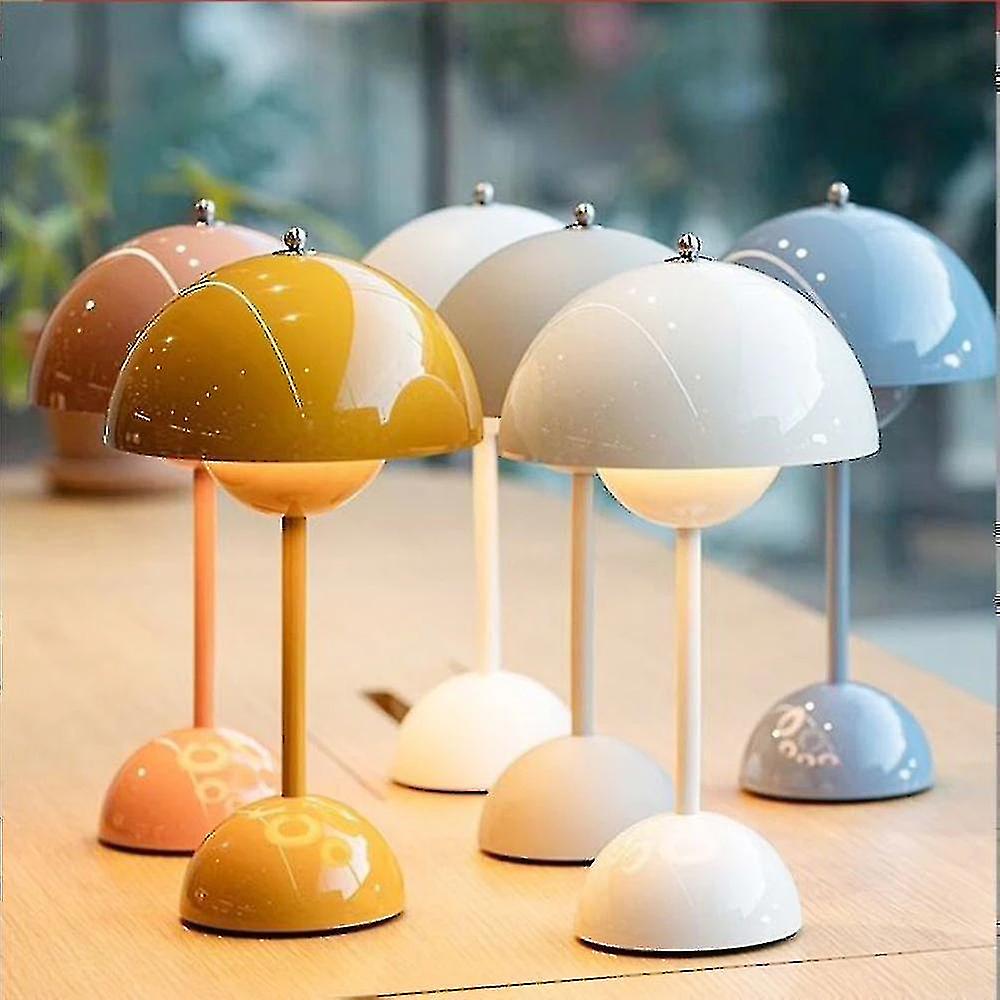 Wiederaufladbare Led-tischleuchte In Form Einer Pilzknospe, Berührungsempfindliches Nachtlicht Für Schlaf- Oder Esszimmer, Moderne Und Minimalistische Dekoration - Hyj