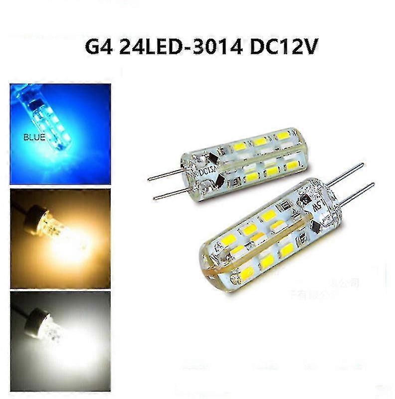 G4-led-lampe Mit Kleinem Led-leuchtmittel, 12 V Dc, Warmweißes/blaues Licht, 24-3014, Kristalllampe, Energiesparende Lichtquelle