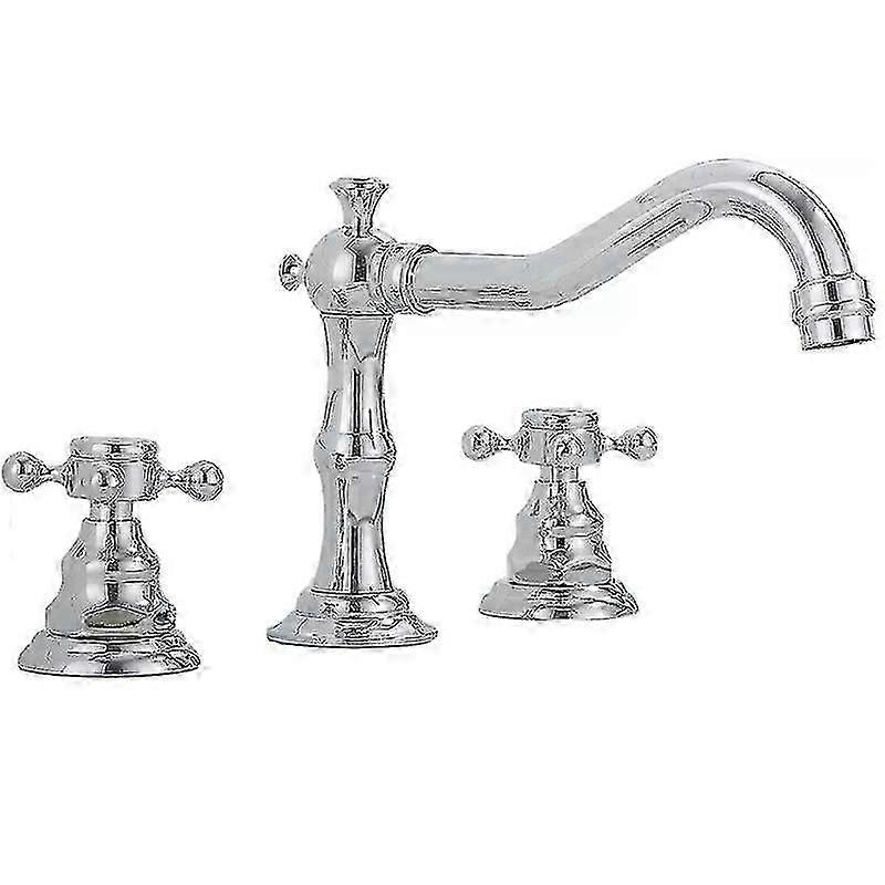 20 Cm (8 Zoll) Großer 3-loch-waschtischmischer Aus Messing, Moderne Badarmatur Mit Keramikventilen