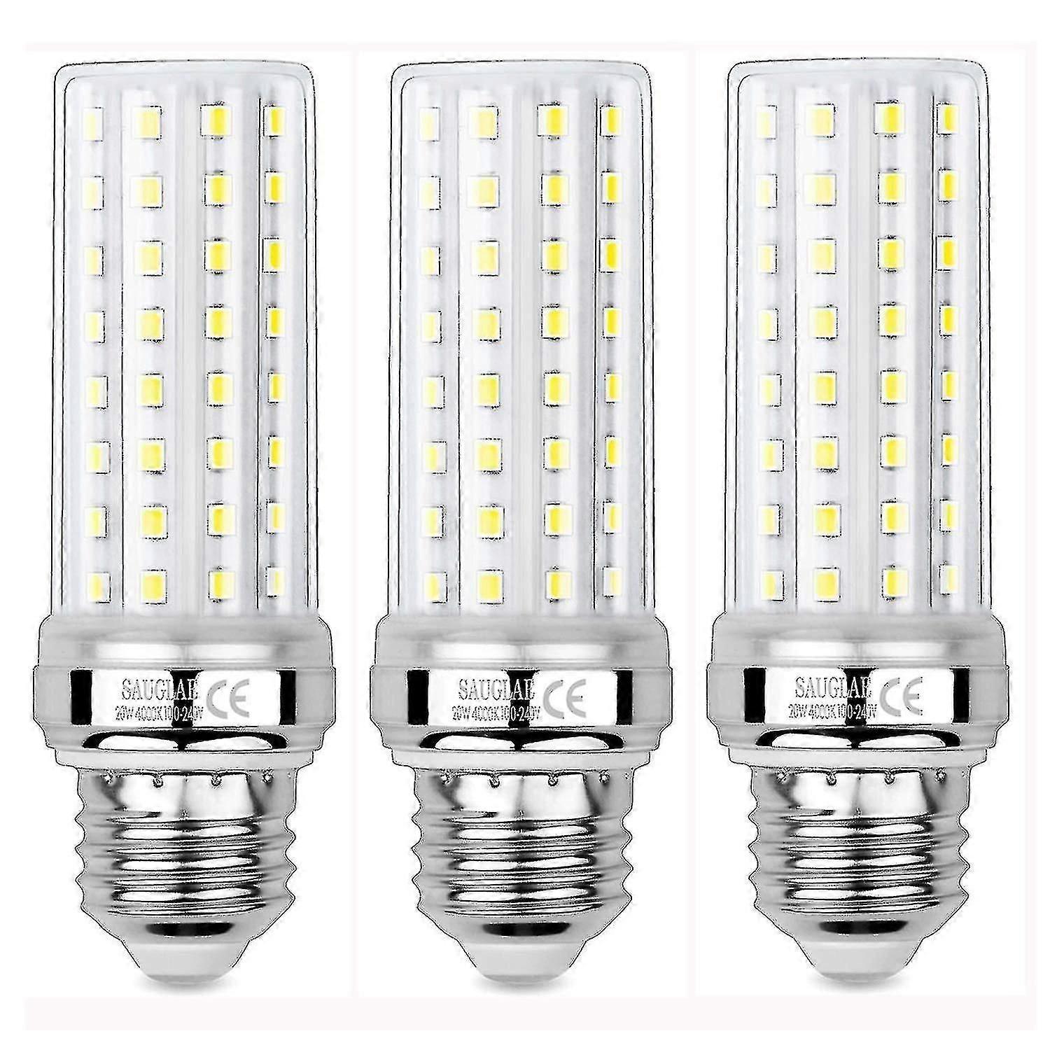 3er-pack Led-maiskolbenlampen, 20 W (entspricht 150 W), 2300 Lm, E27-schraubsockel, Neutralweiß (4000 K)