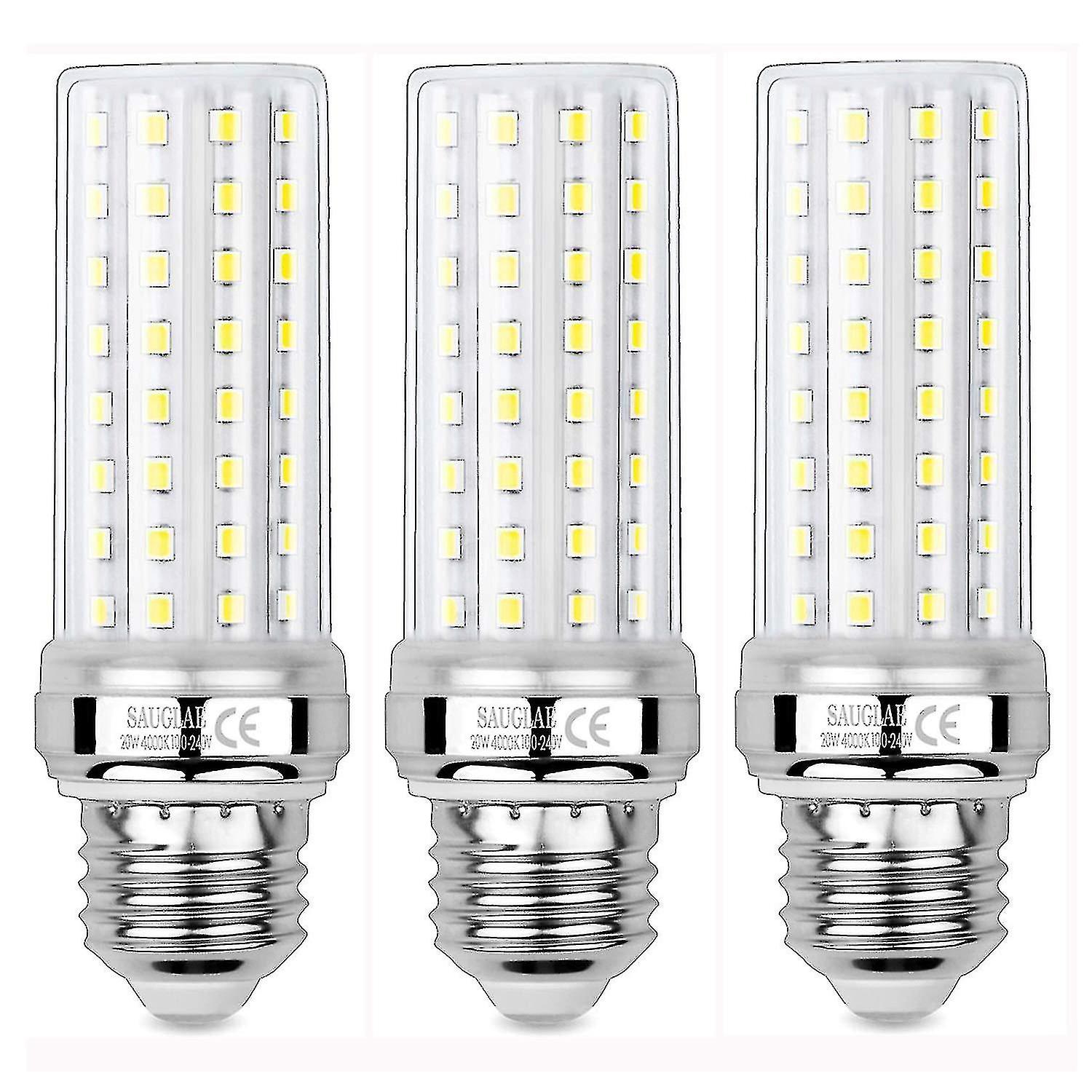 3er-pack Led-maiskolbenlampen, 20 W, Entspricht 150 W Glühlampe, 2300 Lm, Neutralweiß 4000 K, E27-schraubsockel – Yuyu