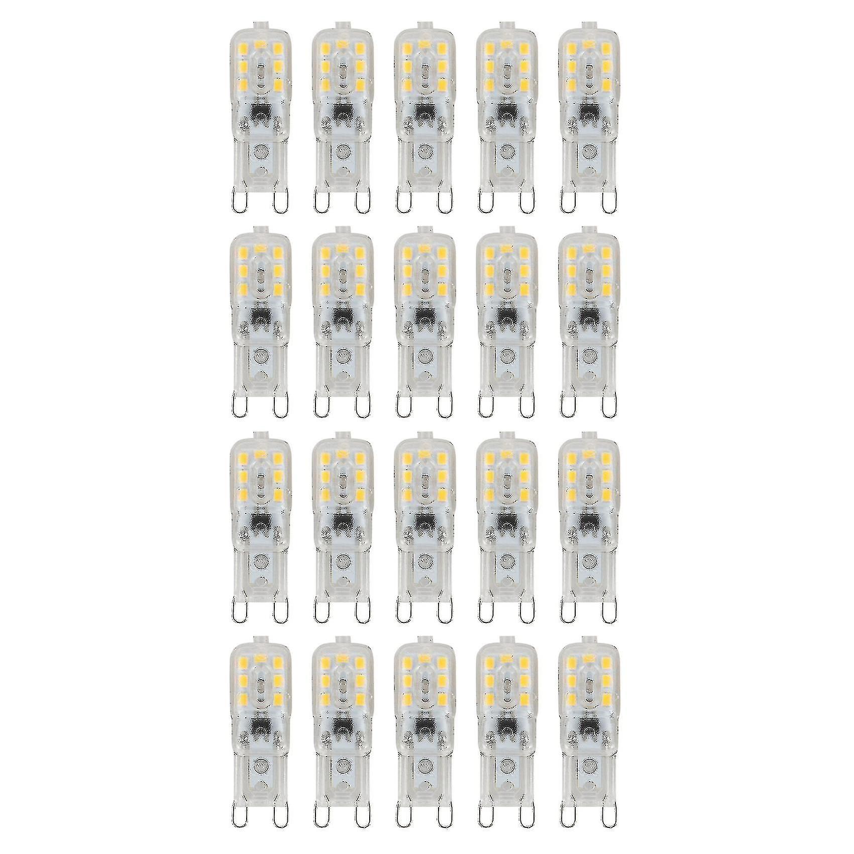 Packung Mit 20 Dimmbaren G9 3w Led-lampen, Warmweiß, Kompatibel Mit Ac220-240v.