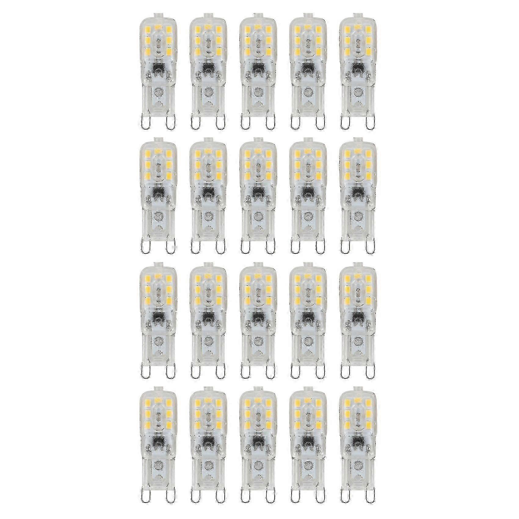 Packung Mit 20 Dimmbaren G9 5w Led-lampen Zum Lampenersatz, 220-240v Warmweiß