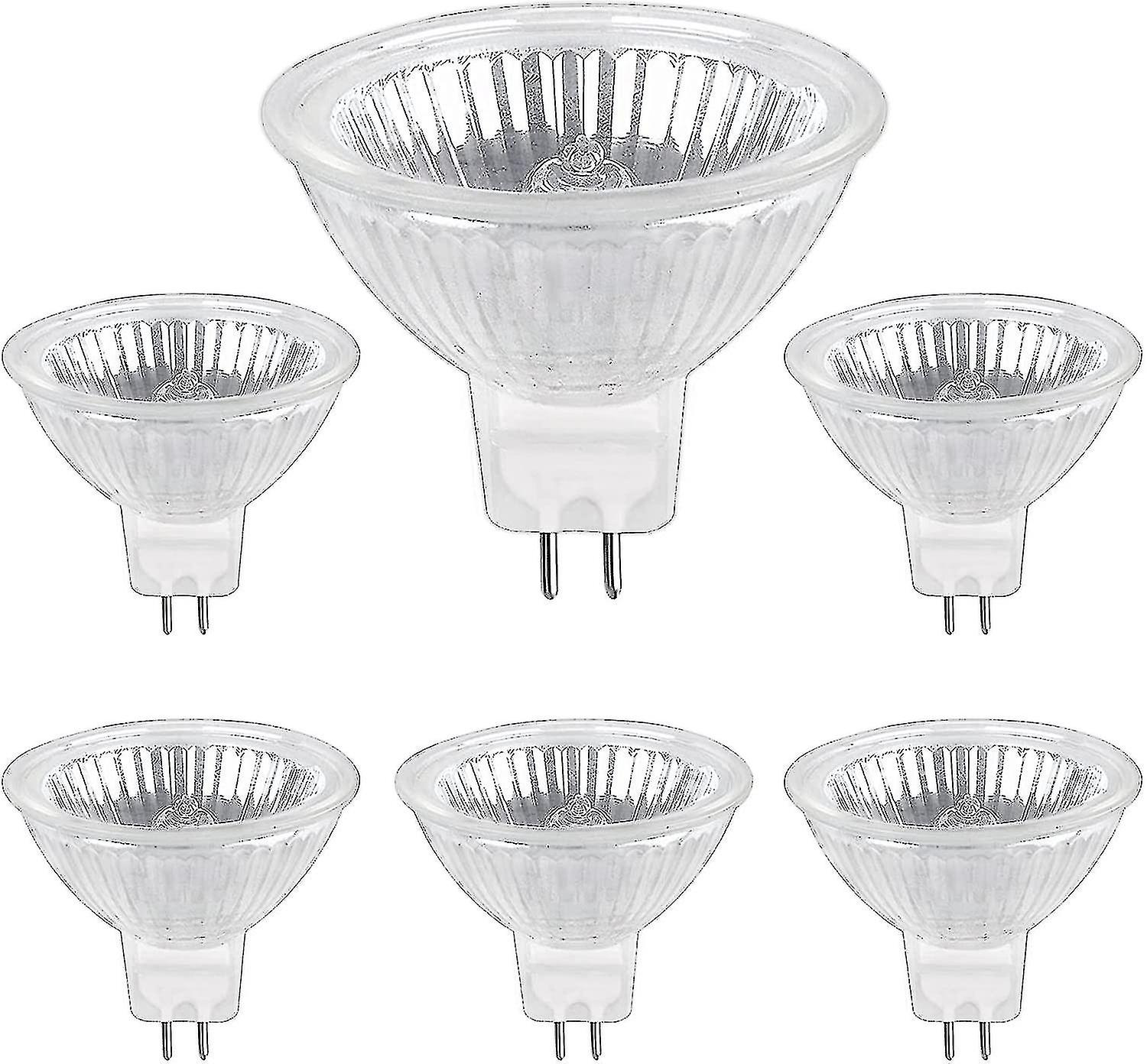 Gu5.3 Halogenlampe, 35 W, 12 V, 400 Lm, Warmweiß (2700 K), Dimmbar, Mr16 Halogen-scheinwerferlampe, 6er-pack