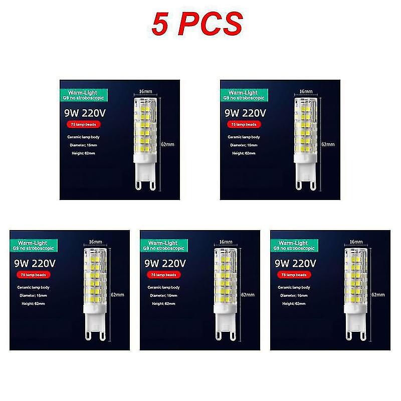 Packung Mit 5/8/10 G9 Led-lampen Mit Niedrigem Energieverbrauch, 9 W Oder 10 W, Keramik, Dimmbar, Kompatibel Mit Halogenlampen Und Einbaustrahlern.