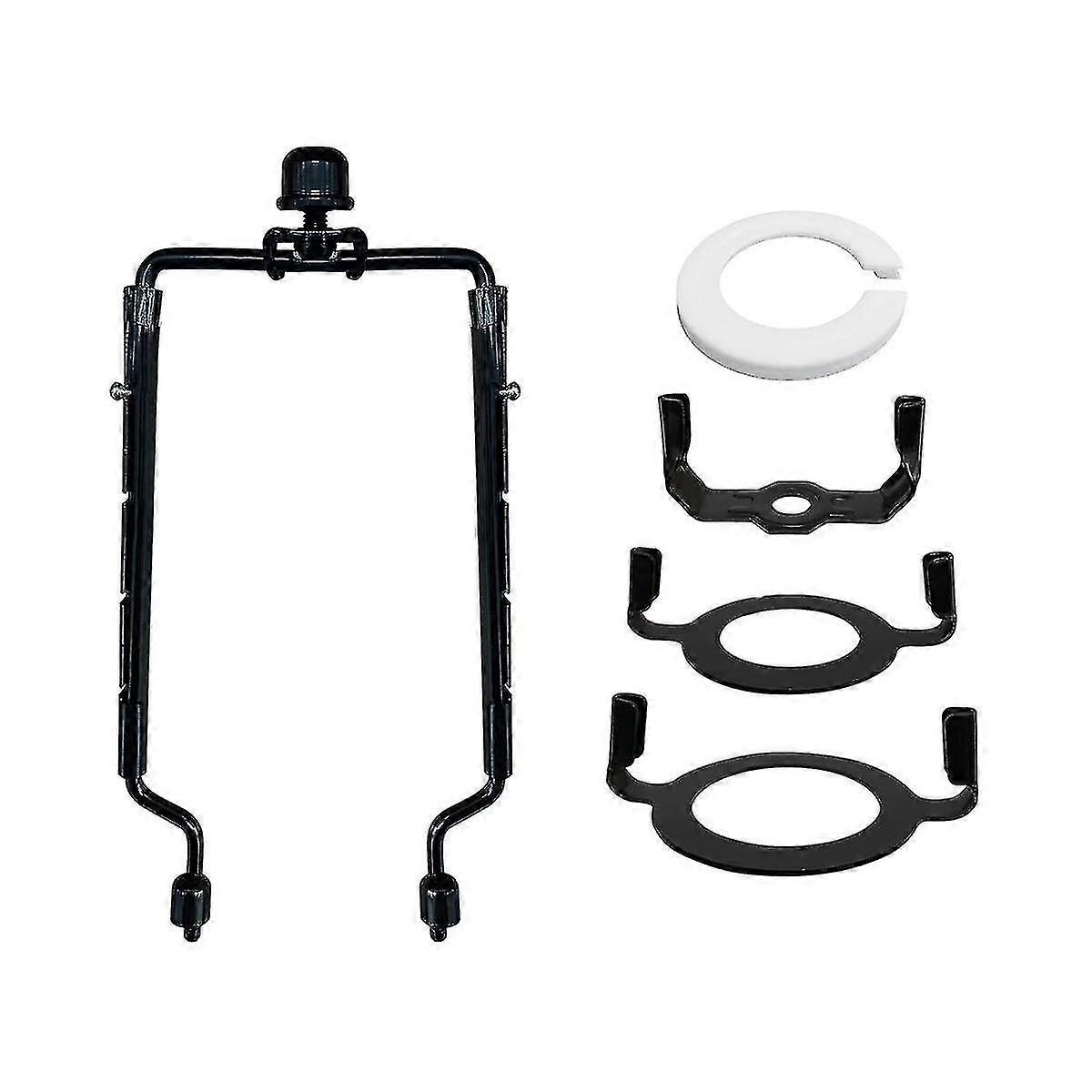 7-zoll-lampenhalter-set Mit Verstellbarer Harfe Für E14-, E26- Und E27-fassungen, Schwarzer Hupenrahmen