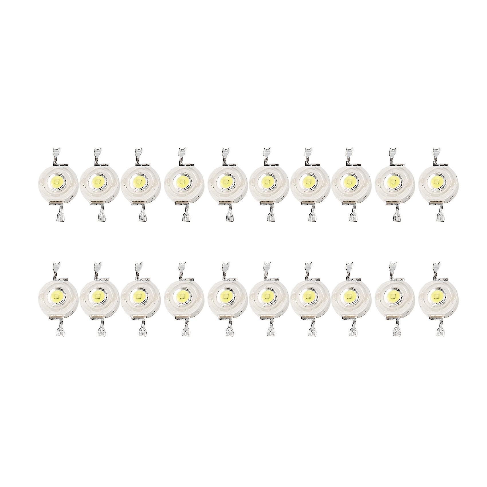 Packung Mit 20 Hochleistungs-leds (weiß), 2-polig, 3 W, 170–190 Lm, 6000 K (verwicklungsfrei) – Yuhao