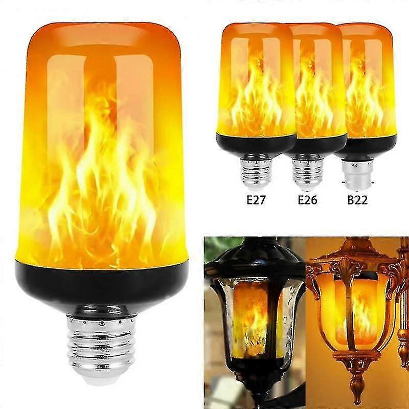 E27-led-lampe Mit B22-flammeneffekt, 4 Modi, Partydekoration Mit Feuersimulation