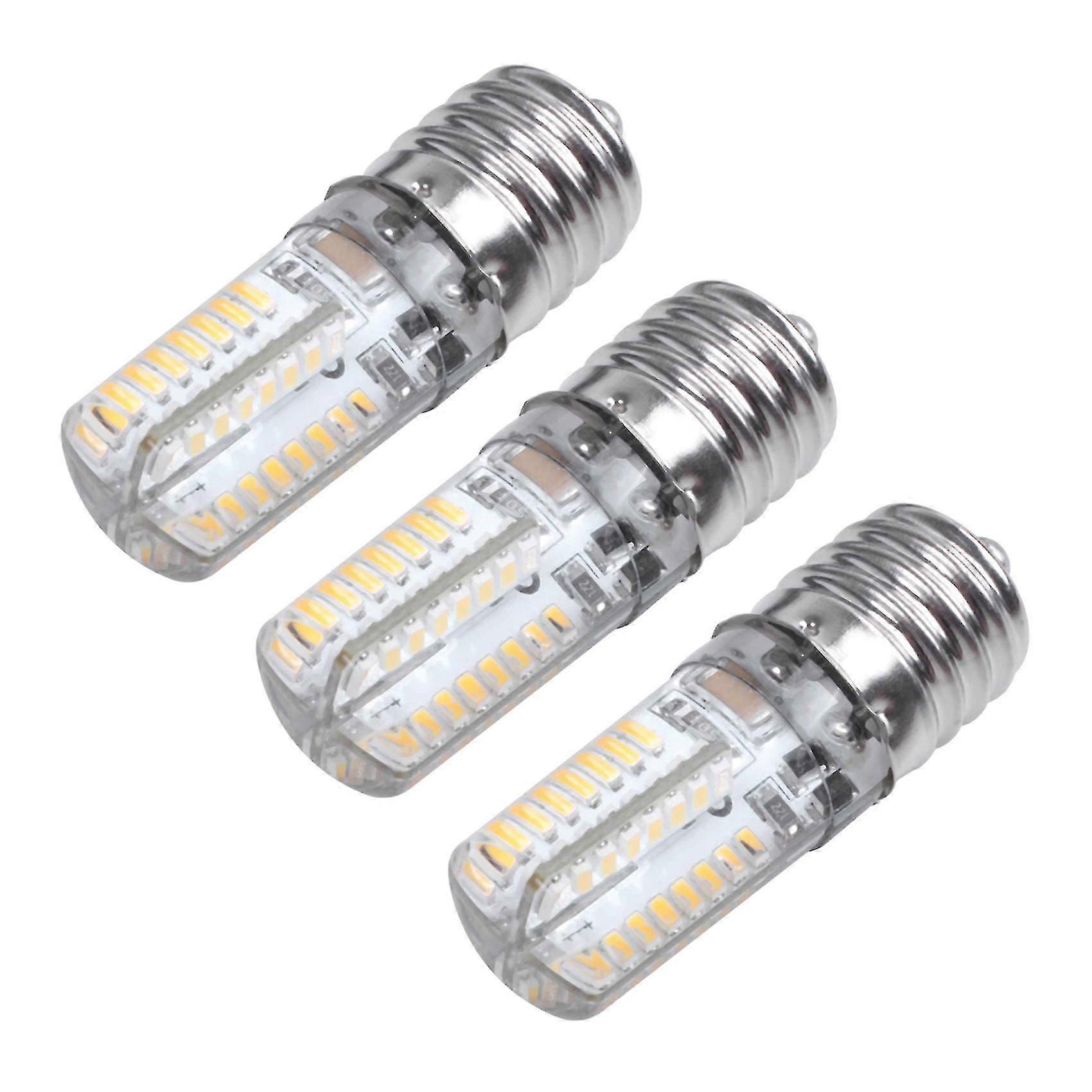 3 Led-lampen Mit E17-sockel, 5 W, 64 Smd 3014 Leds, Warmweißes Licht, 110-220 V Wechselstrom.