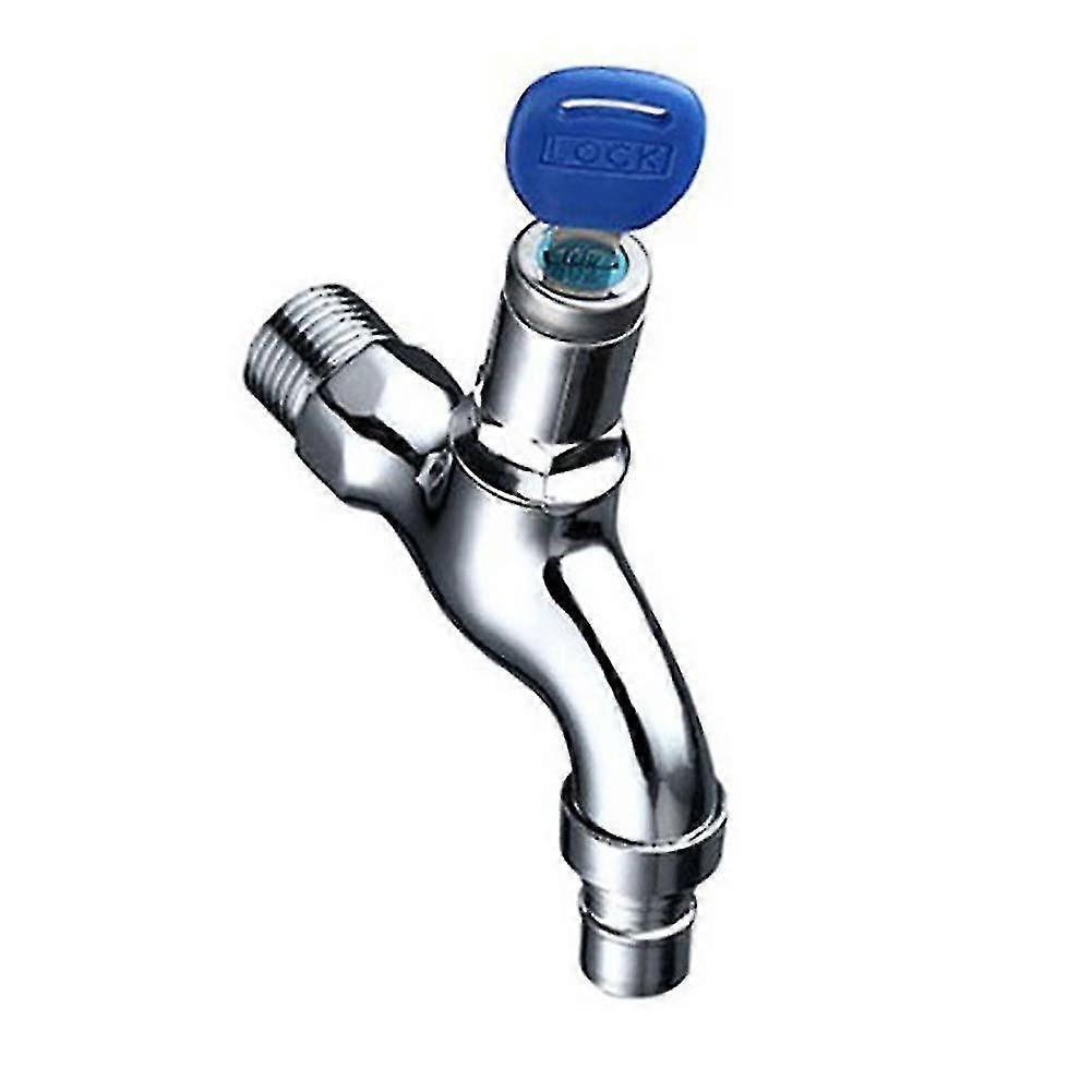 Abschließbarer Öffentlicher Außenwasserhahn Für Den Garten, 1/2-zoll-metallhahn Mit Schlüsseln