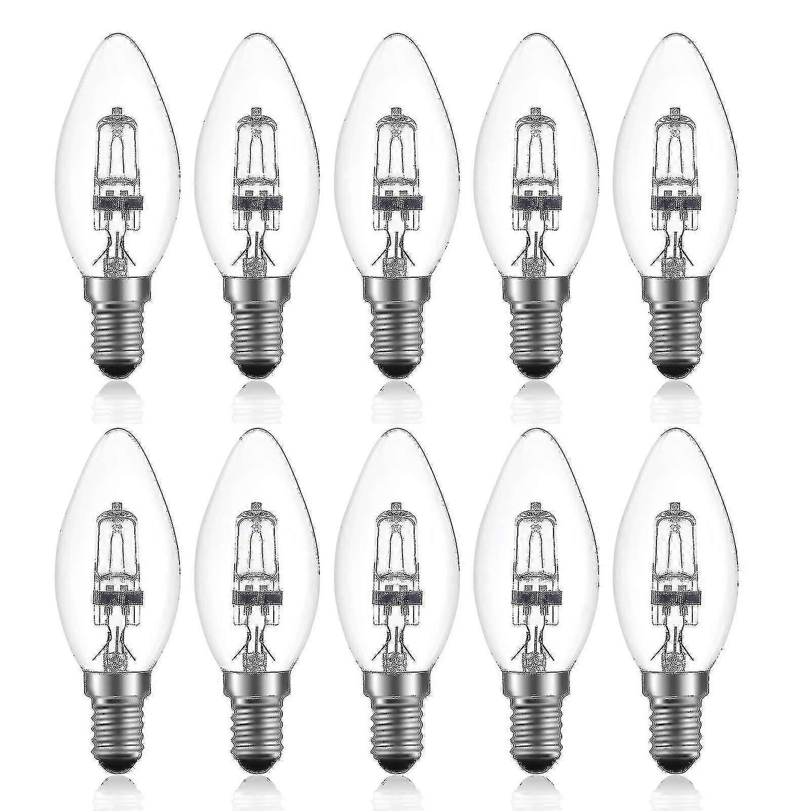 E14 42w Dimmbare Halogenlampe C35 Warmweiß 2700k 220-240v (10 Stück)