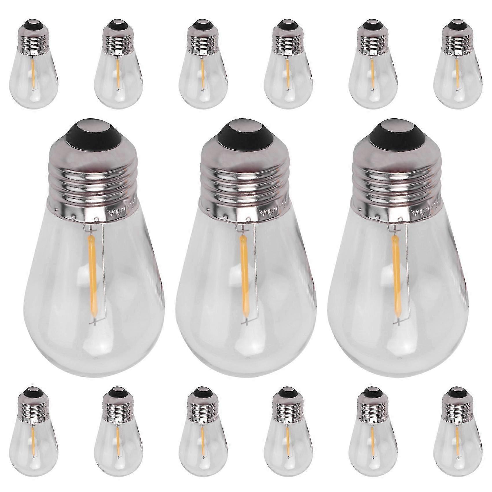 Packung Mit 15 Warmweißen S14-led-lampen Für Solar-lichterketten, Bruchsicher