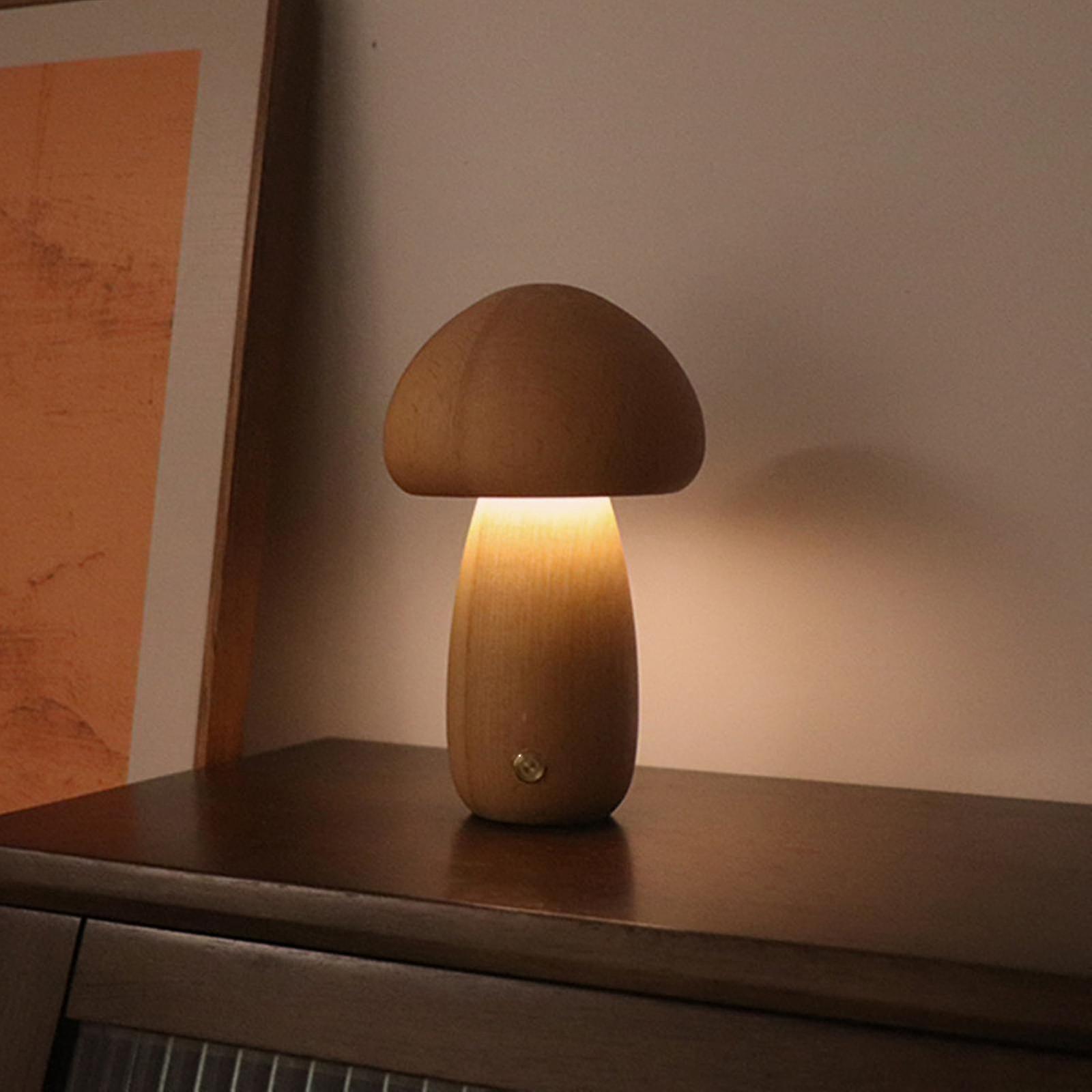 Pilzförmige Holzlampe, Nachttischlampe, Mini-nachtlicht Für Kleine Räume - Yuhao