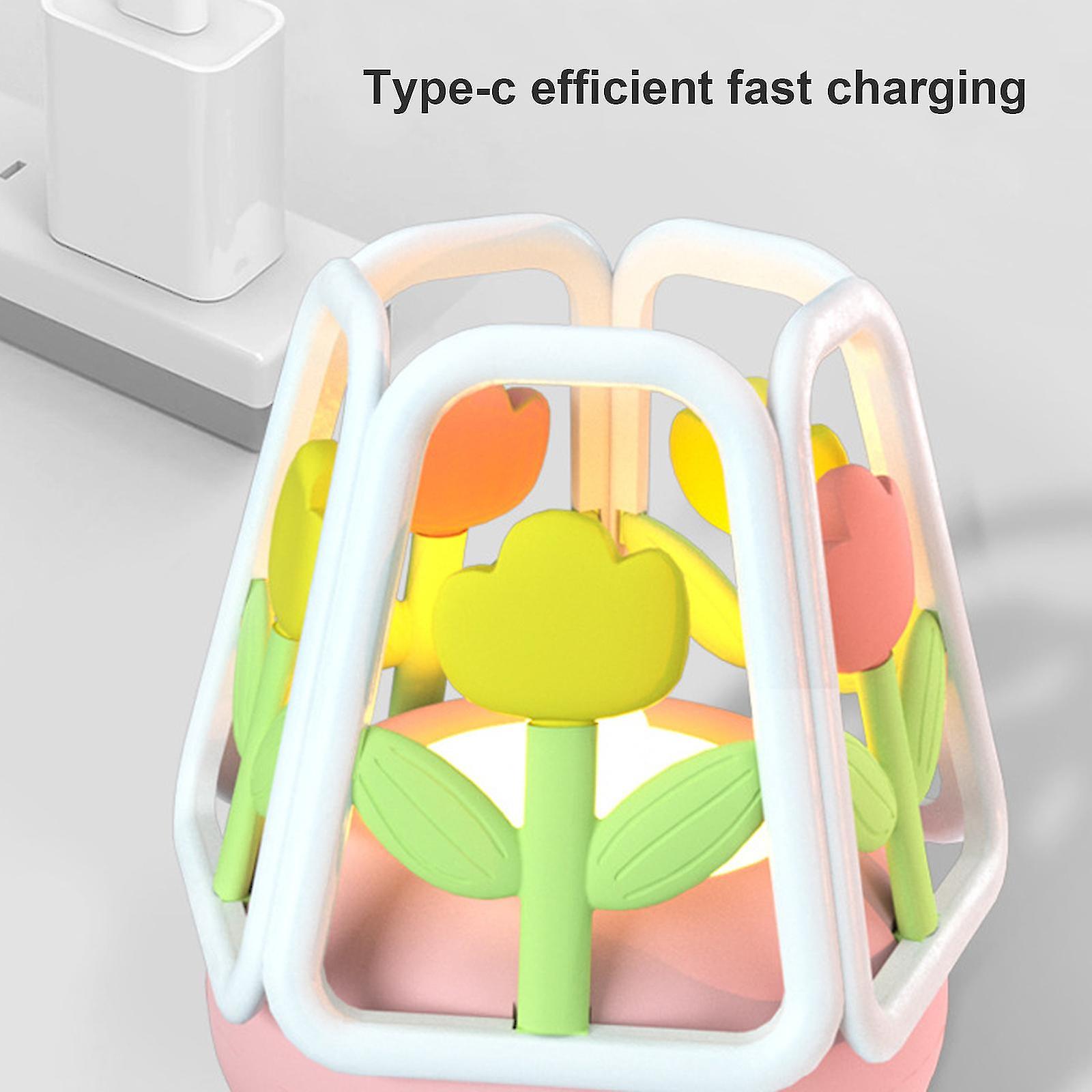 Led-tulpen-nachtlicht, Künstliche Tulpenblumen-dekoration, Tischlampe Fürs Schlafzimmer - Hao
