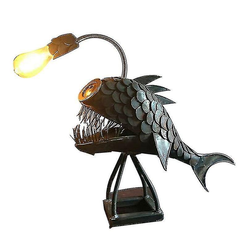 Wiederaufladbare Metall-schreibtischlampe Über Usb In Form Eines Angelfisches, Kleines Handgefertigtes Stück, Ideal Zur Dekoration Des Schlafzimmers (ty-yuhao).