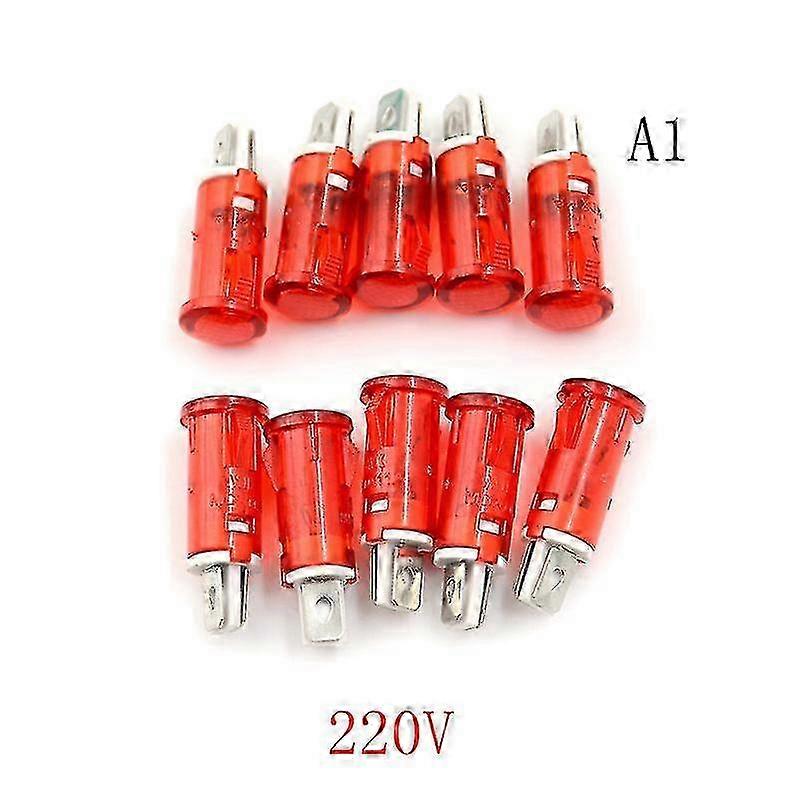 Packung Mit 10 10mm Signallampen (rot, Grün, Gelb) Für 12v, 24v Und 220v Spannungen.