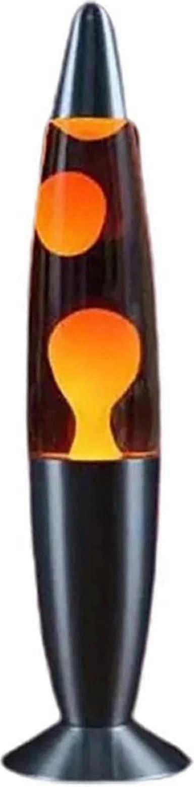 Orangefarbene Lavalampe Mit Sockel Aus Einer Legierung, 33 Cm, Mit Flüssigkeitsgefüllter Leuchte Für Schlafzimmer, Wohnzimmer Und Als Dekoration Für Ihr Zuhause.