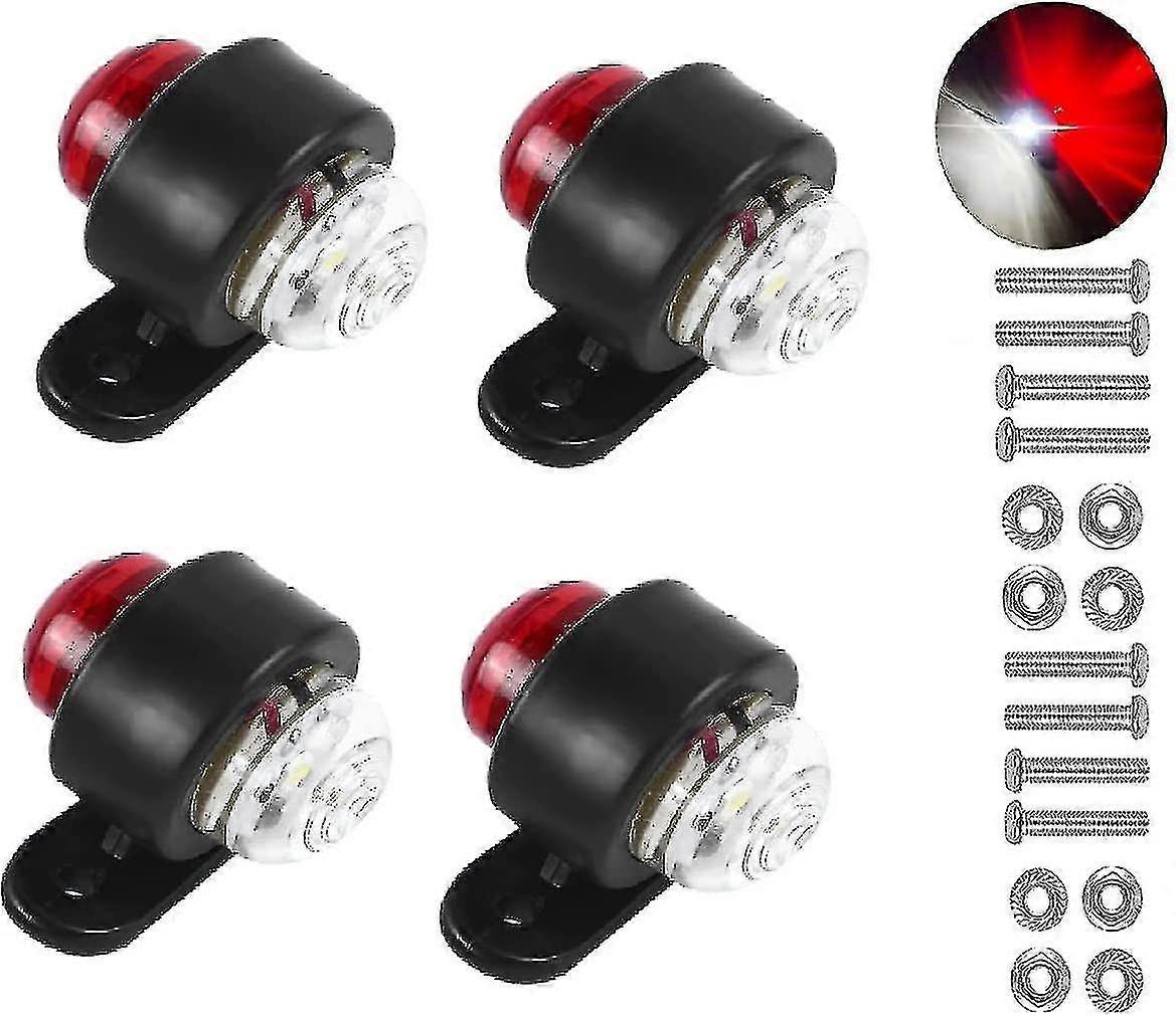 Led-seitenmarkierungsleuchten (4er-set), 12-24 V, Weiß/rot, Für Lkw/anhänger
