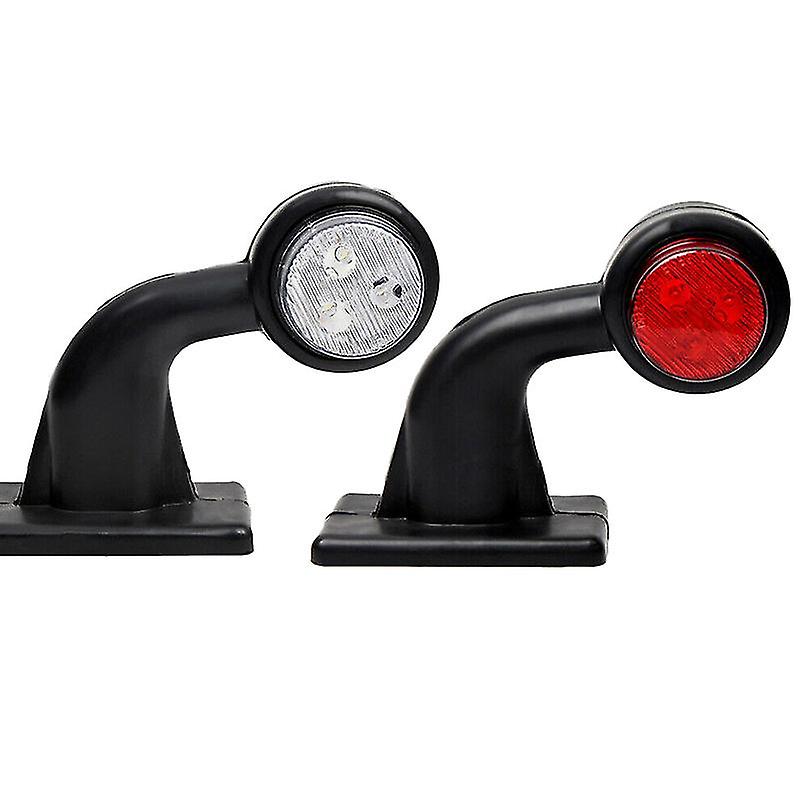 2 Led-seitenmarkierungsleuchten 12–24 V, Abgewinkeltes Profil, Rückleuchten Für Anhänger, Lkw, Nutzfahrzeuge – Hy