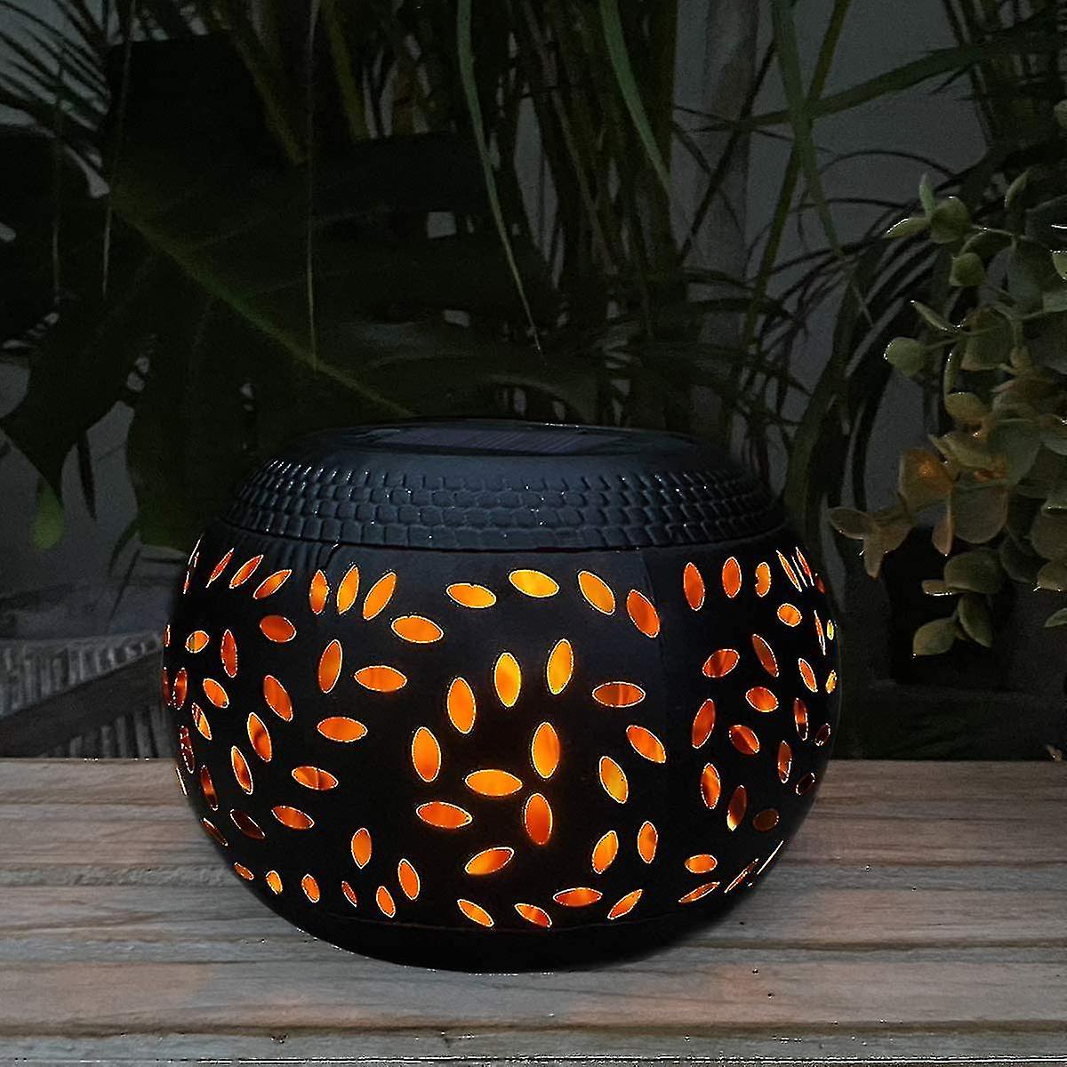 Wasserdichte Solar-tischleuchte Für Den Außenbereich Mit Blinkendem Flammeneffekt, Automatische Solar-led-beleuchtung Für Büro, Terrasse, Garten, Flur Oder Hof.