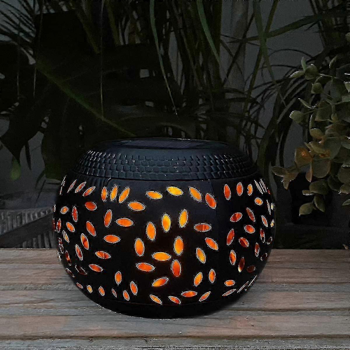 Wasserdichte Solar-tischleuchte Für Den Außenbereich Mit Flammeneffekt, Automatischer Ein-/ausschaltfunktion, Led-licht Für Garten, Terrasse, Hof Oder Büro.