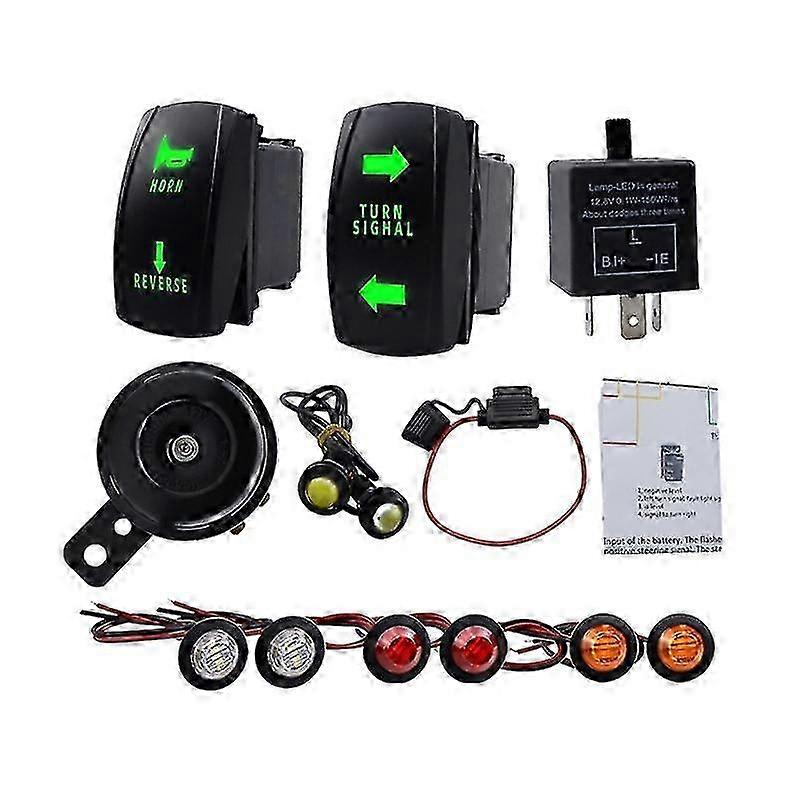 Wasserdichtes Blinkerset Mit Hupe Und Rückfahrscheinwerfer Für Utvs, Atvs Und Ssvs