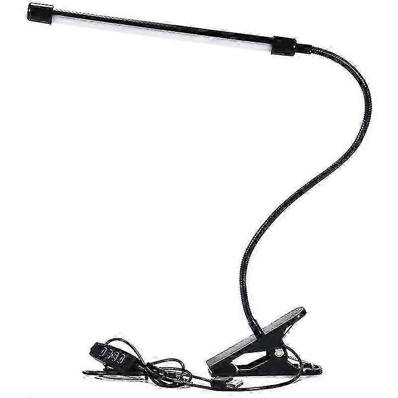 Led-klemm-schreibtischlampe Mit 3 Modi, Flexible Und Augenschonende Leselampe, Ideal Fürs Bett.