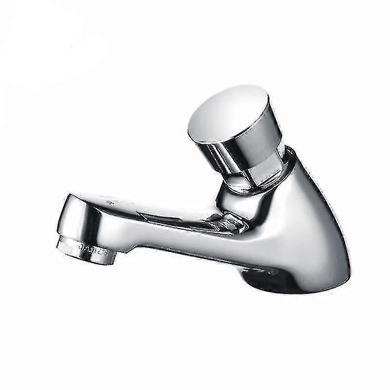 Verchromter, Selbstschließender Wasserhahn Mit Timer Und Wassersparfunktion Für Küchen- Oder Badezimmerwaschbecken, Geeignet Für Den Innen- Und Außenbereich