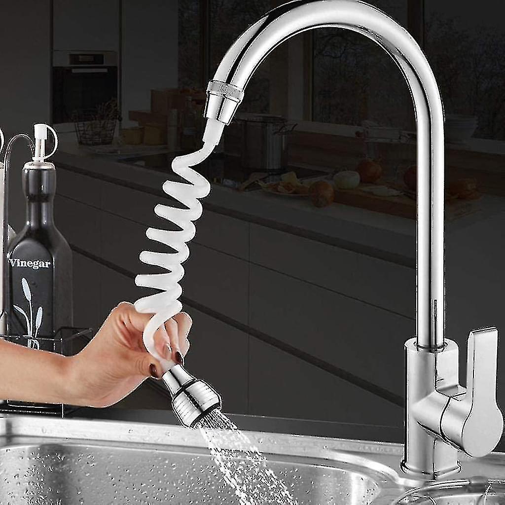 360° Drehbarer Wasserhahn-brausekopf, 360° Drehbarer Wassersparer, Küchenarmatur-verlängerung, Durchflussregler Mit Wassersparfilter, Küchenarmatur-brausekopf