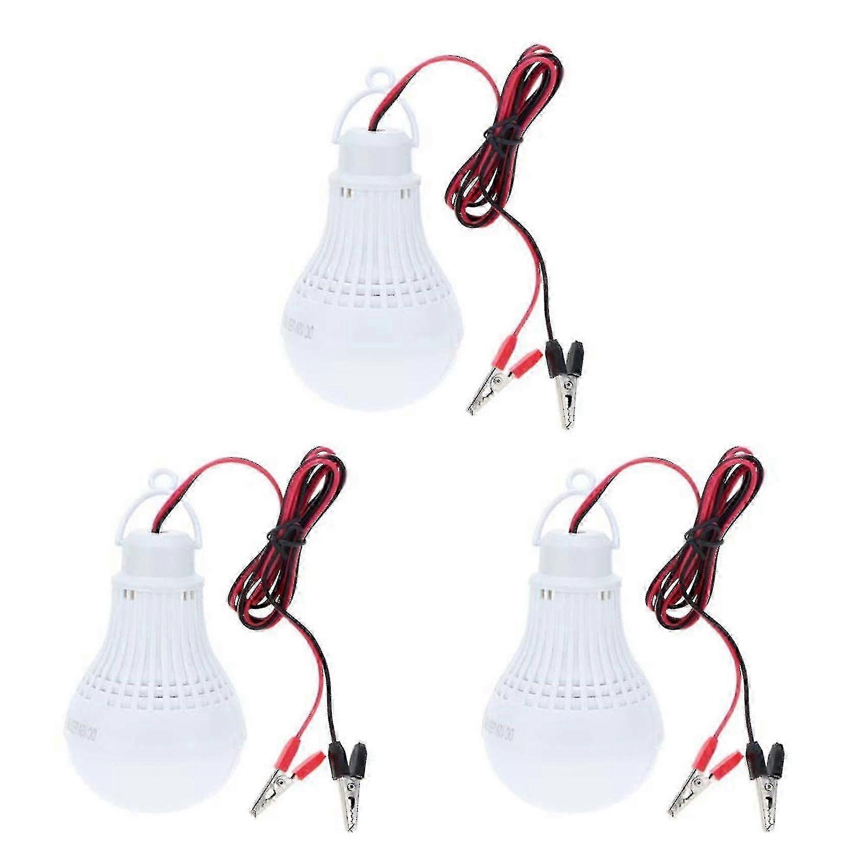 3er-pack 12v 7w Dc Led-lampen Für Zuhause, Camping, Wandern, Notfälle Und Außenbeleuchtung