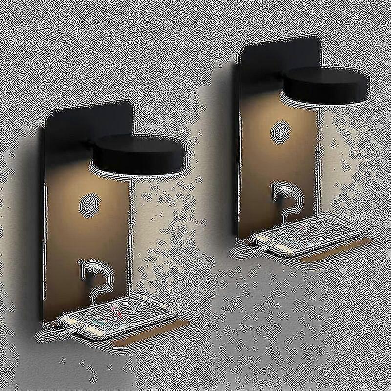 Set Mit 2 Led-wandleuchten Mit Usb-anschluss, Dimmbare 12-w-leselampe, 330°-drehung