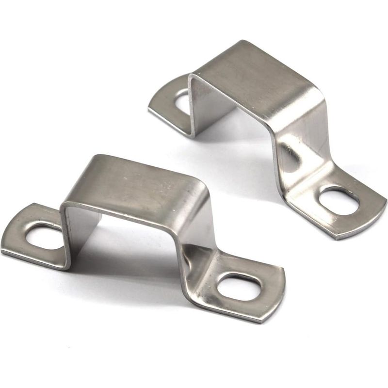 Dicke, Verstärkte Vierkantplatte Aus Edelstahl 304, Rohrschlaufenhalterung Für Säulenverbinder, 6060 Mm, 2 Stück