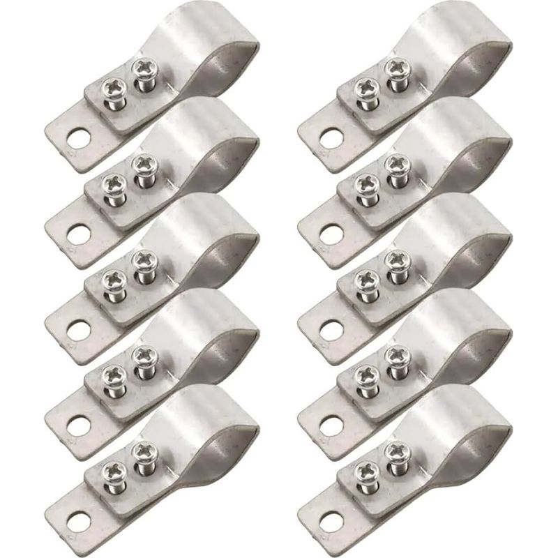 Ss304 Packung Mit 10 Verstellbaren Edelstahl-kabelbindern 16-26 Mm Für Pavillons, Sonnenschirme, Markisen (55 X 42 X 2 Mm)