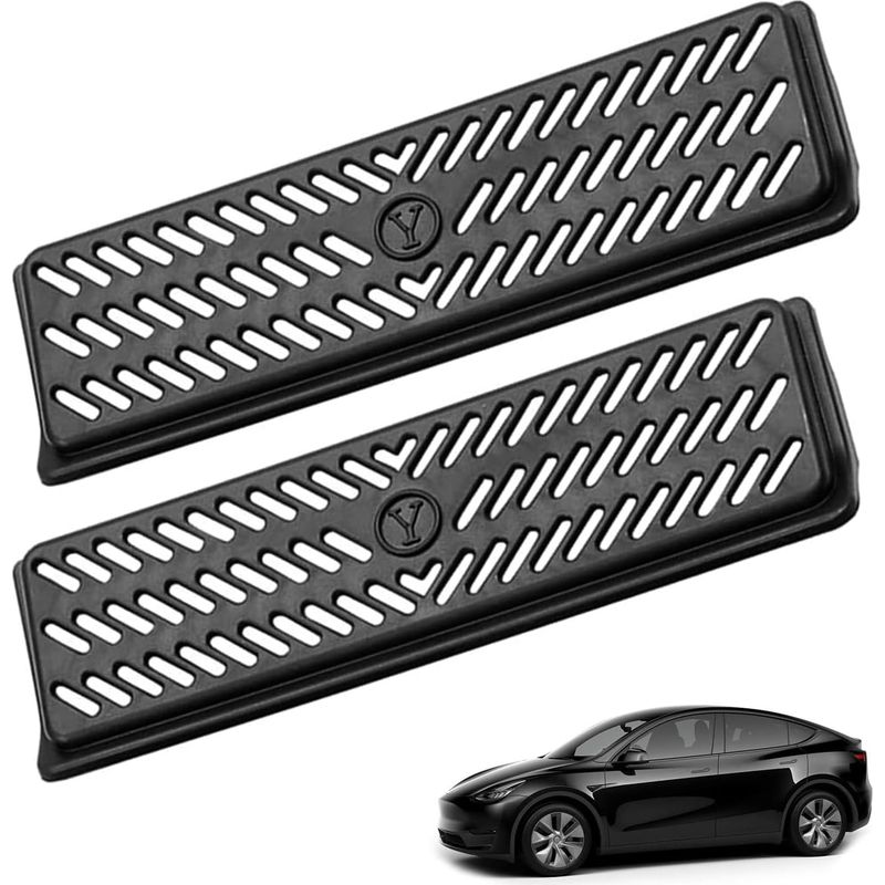 2 Stück Tesla Model Y Zubehör 20 X 6 Cm Lüftungsgitter-schutz Ersatz Für Tesla Model Y 2019-2023, Klimaanlagen-schutz Unter Den Sitzlüftungsschlitzen