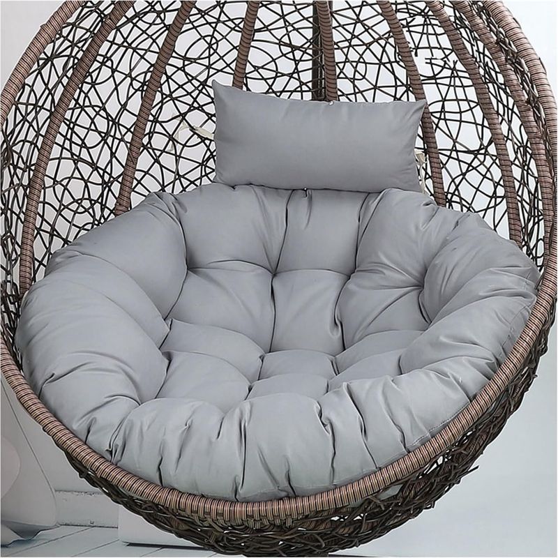 Hängesesselkissen, Kissen Für Hängekörbe Im Außenbereich, Ersatzkissen Für Hängesessel, Sitzkissen Für Hängesessel (farbe: Grau, Größe: 105 Cm (durchmesser 90 Cm))