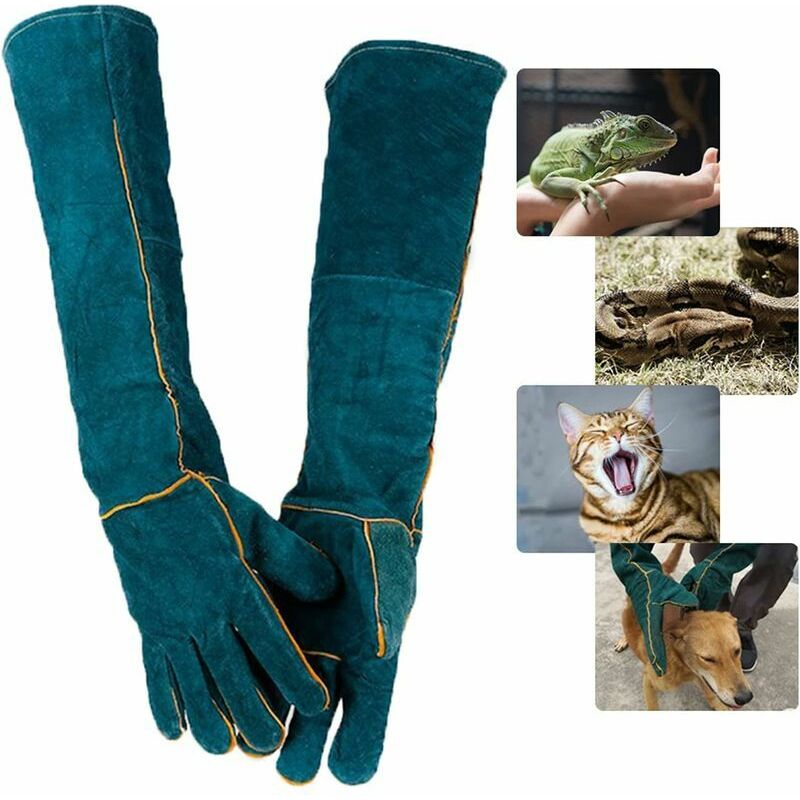 Bissfeste Handschuhe Für Den Umgang Mit Tieren Sicherheitshandschuhe Aus Leder Für Die Arbeit Beim Baden, Pflegen Und Umgang Mit Hunden, Katzen, Vögeln, Eidechsen Und Reptilien. Handschuhe
