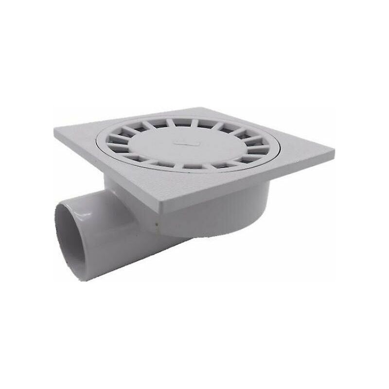 Tigrezy 200 Mm X 200 Mm Ablauf 75 Mm Badezimmer-bodenablauf, Nasszellen-dusche, Pvc-kunststoff, 1 Stück – Weiß