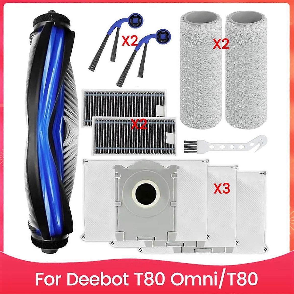 Zubehör Für Den Saugroboter T80 Omni / T80: Hauptseitenbürste, Hepa-filter, Reinigungswalze, Reinigungstücher, Staubbeutel
