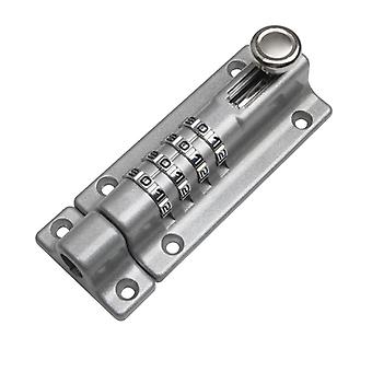 (silber, 122 Mm) Digitales Zahlenschloss, 4-stelliger Schieberiegel Aus Edelstahl Für Gartentore Aus Holz, Tortürschloss