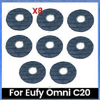 Packung Mit 8 Ersatzreinigungstüchern Für Den Omni C20 Saugroboter, Waschbar Und Aus Stoff.