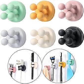 Set Mit 6 Selbstklebenden Sztxj-haken Zum Aufhängen Von Handtüchern, Kleidung Und Schlüsseln Dekorative Silikonhaken Zum Anbringen An Wand Oder Tür Praktische Allzweckhaken Breite U-förmige Haken