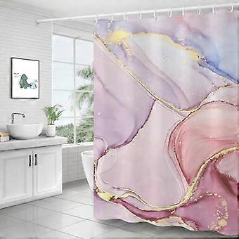 Duschvorhang In Rosa Marmoroptik, Moderner Duschvorhang Mit Abstraktem Marmoreffekt, Schimmelresistent, Wasserdicht Und Waschbar Aus Polyester.