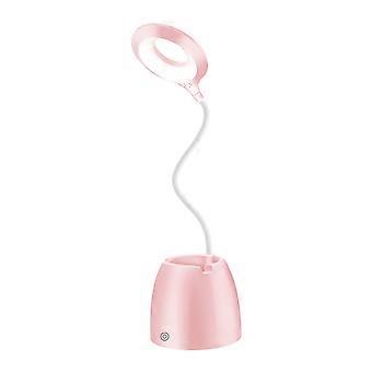 Niedliche Schreibtischlampe Für Mädchenzimmer, Wiederaufladbare Multifunktionale Schreibtischlampe Mit Flexiblem Schwanenhals, Augenschonendem Design Und Stufenlos Einstellbarer Lichtintensität.