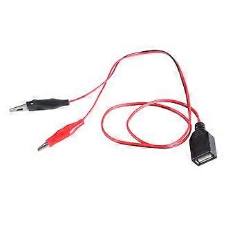 5v Usb-test- Und Ladekabel Mit Zwei Klemmen, Multifunktionales Testkabel Für Labore, Werkstätten Und Projekte (weiblicher Stecker).