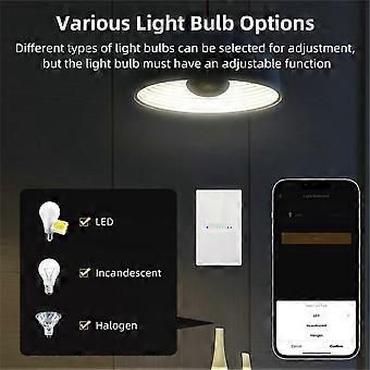 Tuya 1-tasten-wlan-smart-dimmerschalter Mit Touchpanel Und Fernbedienungs-app. Kompatibel Mit
